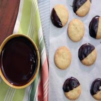 B and W Chocolate-Dipped Shortbread Cookies image