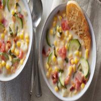 Summer Vegetable Chowder with Parmesan Croutons_image