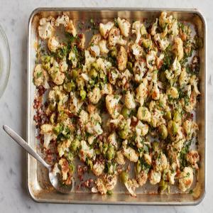 Roasted Cauliflower With Pancetta, Olives and Crisp Parmesan Recipe_image