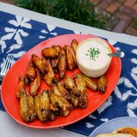 Sticky Sesame and BBQ Bourbon Wings with Sriracha Ranch_image
