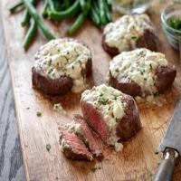 Beef Tenderloin Steaks with Blue Cheese Topping_image