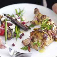 Sticky chicken with sherry, almonds & dates image