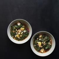 Three-Greens Soup with Spinach Gremolata_image