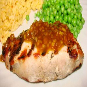 Braised Pork Chops With Orange-Mustard Sauce image