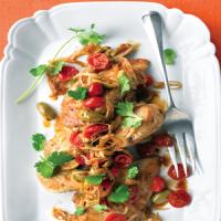 Chicken with Tomatoes, Olives, and Cilantro_image