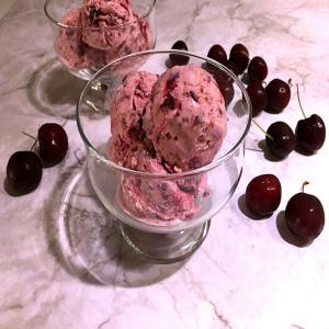 Easy Black Cherry Ice Cream image