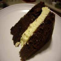 CHOCOLATE LAYER CAKE WITH CHEESECAKE FILLING_image