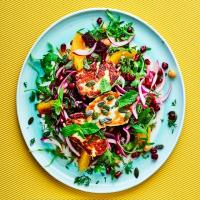 Beetroot & halloumi salad with pomegranate and dill image