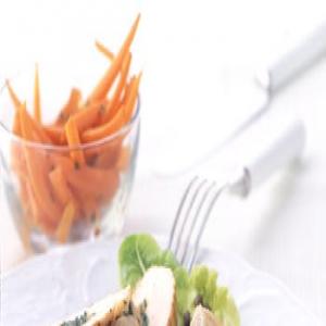 Herb-Stuffed Chicken with Caramelized Onion, Lentil, and Feta Salad image