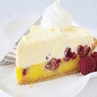Raspberry Custard No Bake Pie image