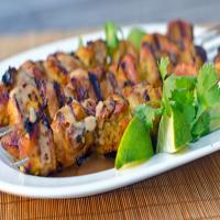 Grilled Thai Curry Chicken Skewers with Coconut-Peanut Sauce_image