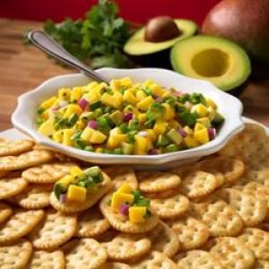 Town House® Crackers with Avocado and Mango Salsa_image