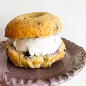 Blueberry Cake Doughnut Ice Cream Sandwiches_image