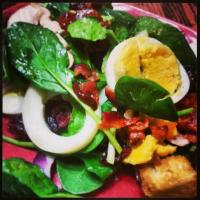 Tangy Spinach Salad & Bacon Dressing image