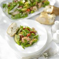 Roasted salmon, pepper & broad bean salad_image