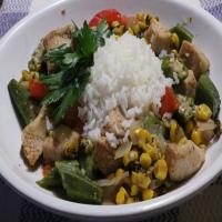 Chicken Stew with Okra, Corn, and Tomatoes image