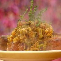 Smothered Pork Chops with Apples, Onions and Cabbage_image