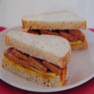 Cheese Sausage and Pickle Sandwich image