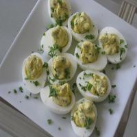 Lemon Caper Stuffed Eggs image