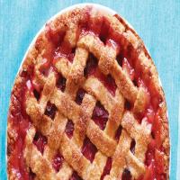 Rhubarb-Strawberry Lattice Pie image