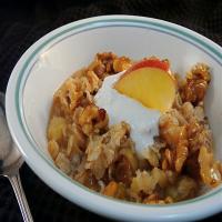 Old-Fashioned Oatmeal With Apples, Raisins and Honey-Toasted Wal_image