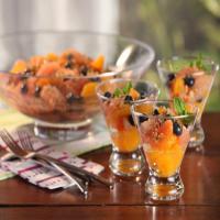 Citrus Blueberry Salad with Almond Relish and Minted Sugar image