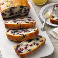 Blueberry Quick Bread with Vanilla Sauce image