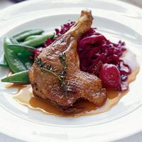 Duck with red cabbage & madeira gravy image