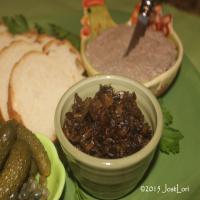 Mushroom Duxelles and Pate Platter With Sliced Baguette_image
