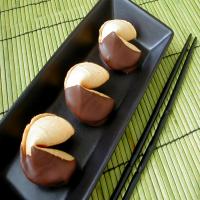 Chocolate-Dipped Fortune Cookies image