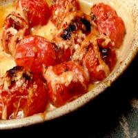 Baked Cherry Tomatoes with Parmesan Topping image