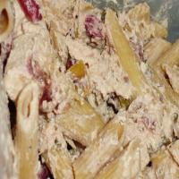Healthy Low-Fat Creamy Chicken Cranberry Apple Pasta image