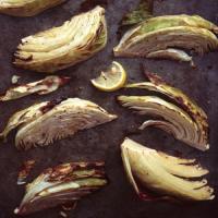 Roasted Green Cabbage Wedges with Olive Oil and Lemon_image