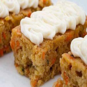 Carrot and Zucchini Bars with Lemon Cream Cheese Frosting_image