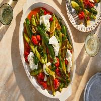 Grilled Cucumbers With Tomato-Cardamom Dressing and Mozzarella_image