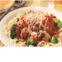Chicken Parmesan with Linguine and Broccoli image