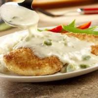 Crispy Chicken with Asparagus Sauce_image