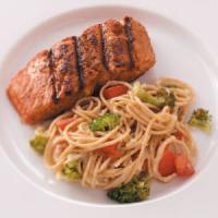 Salmon with Broccoli and Pasta image