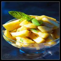 Pineapple in Port With Fresh Chopped Mint_image