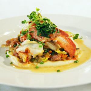Lobster and Shiitake Ragu with Celery Root Puree_image