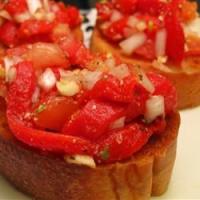 Bruschetta with Roasted Sweet Red Peppers image
