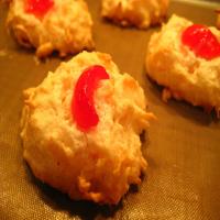 Coconut Macaroons With a Cherry Top_image