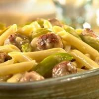 Cheddar Penne with Sausage and Peppers image