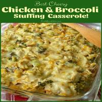 Best Cheesy Chicken Broccoli Stuffing Casserole_image