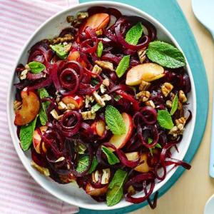 Roasted beets, plum & pecan salad image