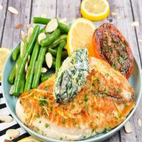 Tilapia Florentine With Green Beans and Toasted Almonds_image