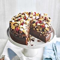 Chocolate rocky road cake image