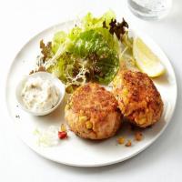 Salmon Cakes with Salad image