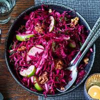 Pickled red cabbage with walnuts & apple image