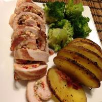 Pancetta Wrapped Stuffed Chicken Breasts image